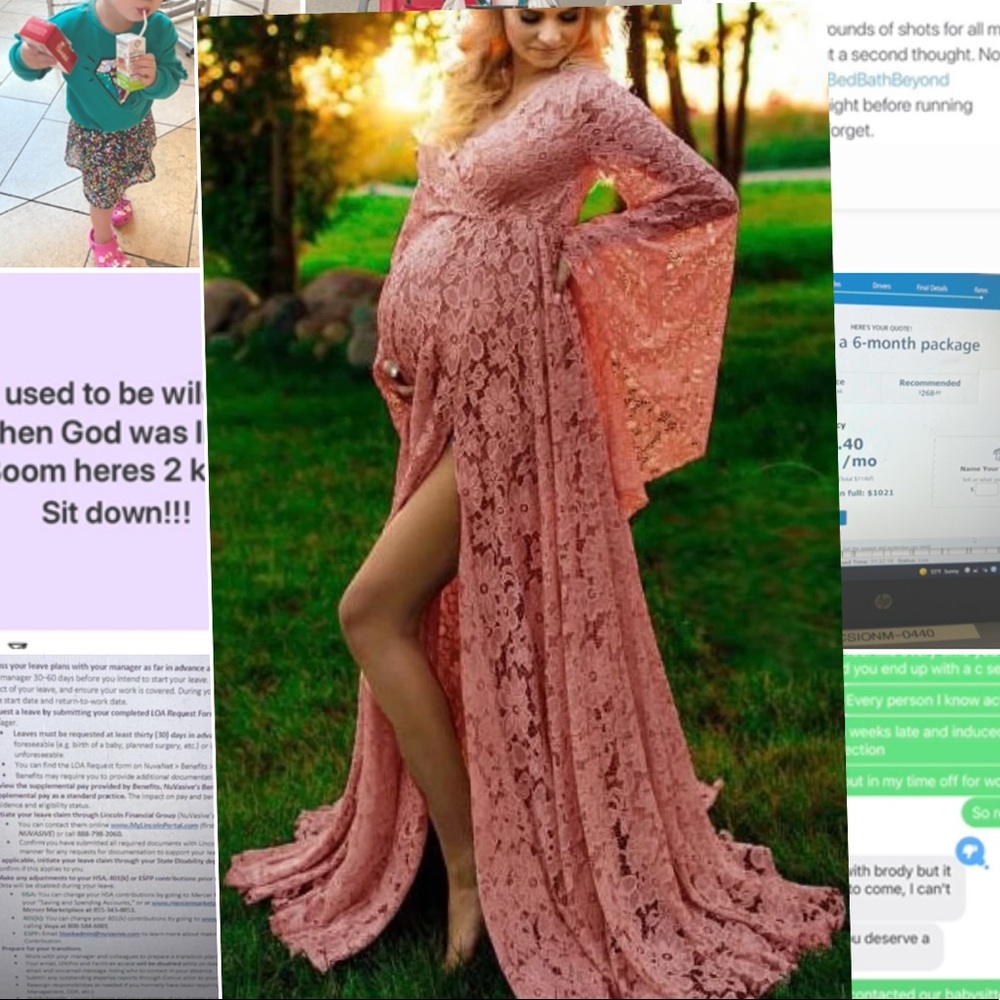 Lace Maternity Photoshoot Dress